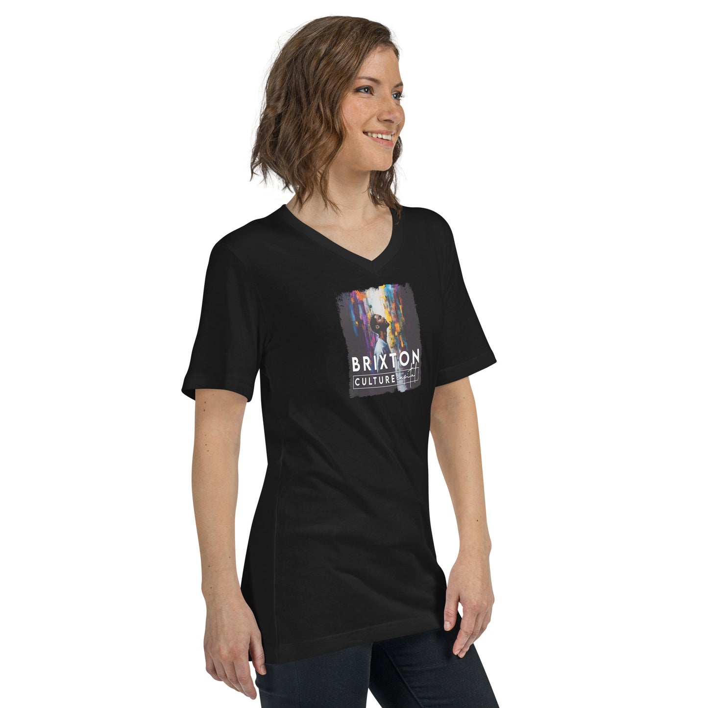 Unisex Short Sleeve V-Neck T-Shirt