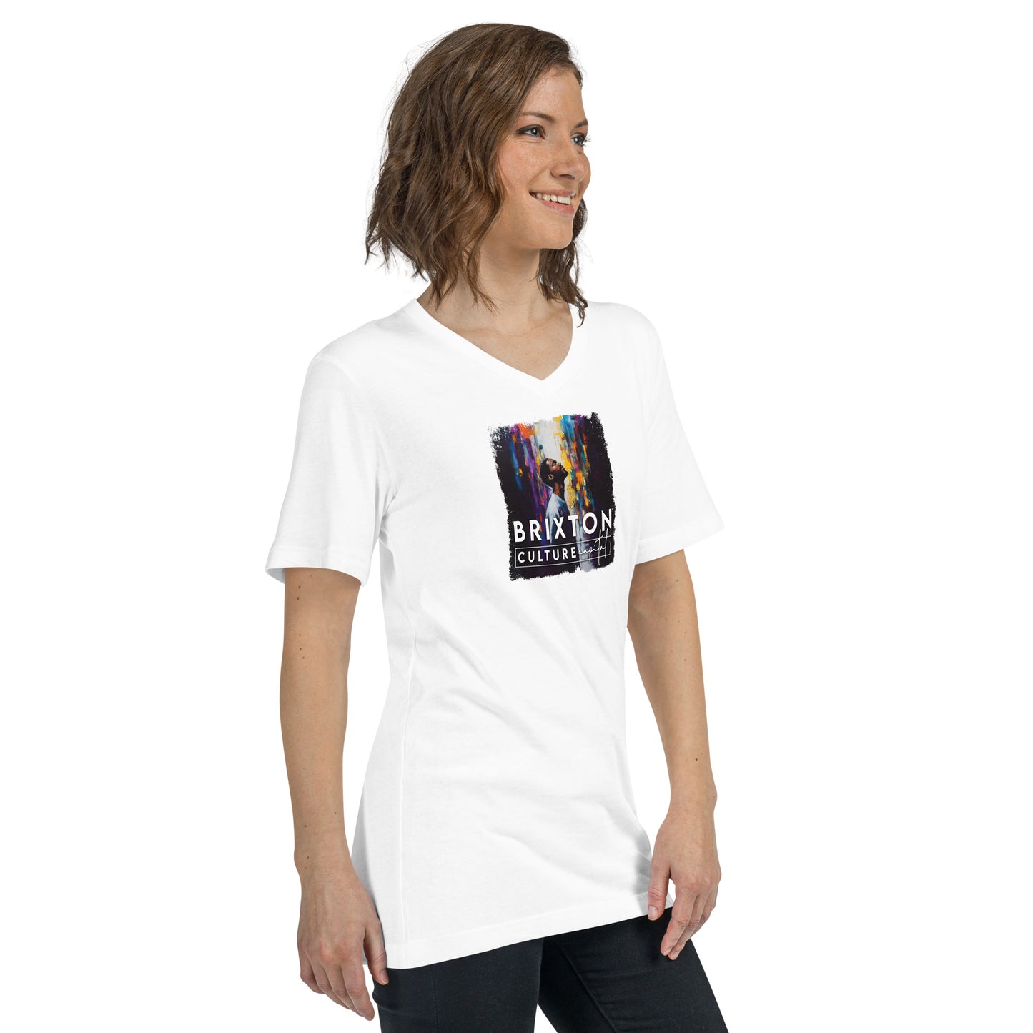 Unisex Short Sleeve V-Neck T-Shirt